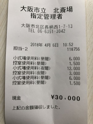 北斎場での葬儀・家族葬事例