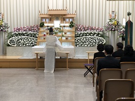 堺市立斎場での葬儀・家族葬事例